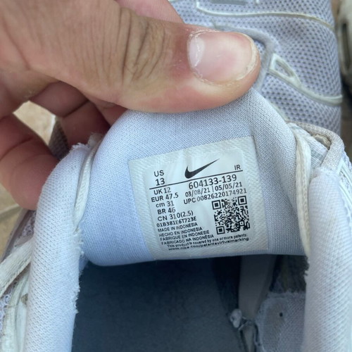 Nike TN used white sport shoes size 47 in poor condition