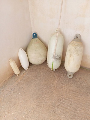 Boat fenders used, white, no scratches