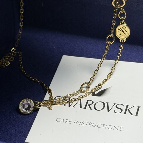 Swarovski necklace with gold tone and certificate