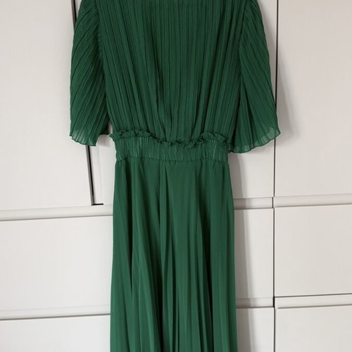 Zara Pleated Emerald Dress like new, size M