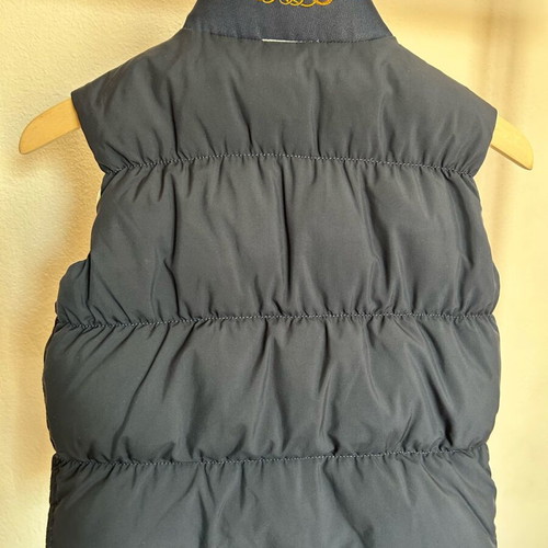 Ralph Lauren kids sleeveless puffer vest like new, white-blue size S (7)