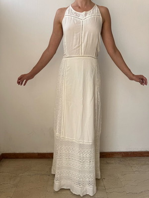 Maxi dress white with lace new Superdry