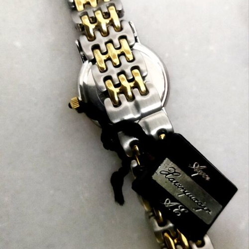 Le Noir Elegance 28mm women's watch new, two-tone gold and silver