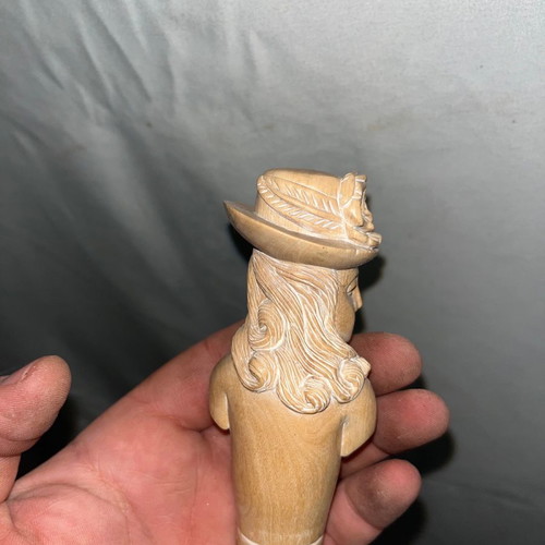Handmade wooden old walking stick