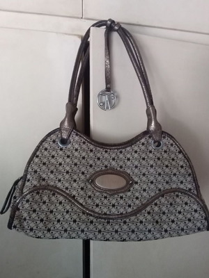 Coccinelle women's shoulder bag used, beige and brown