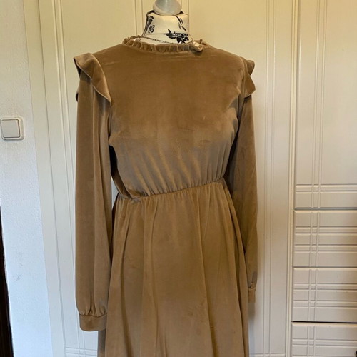 Brown velvet dress