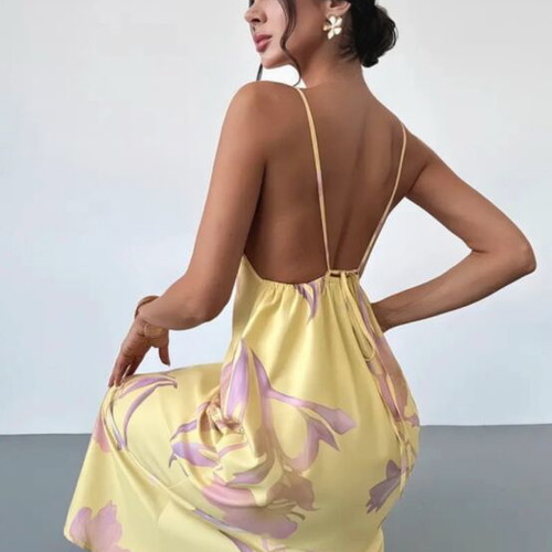 Dress yellow, size L, new