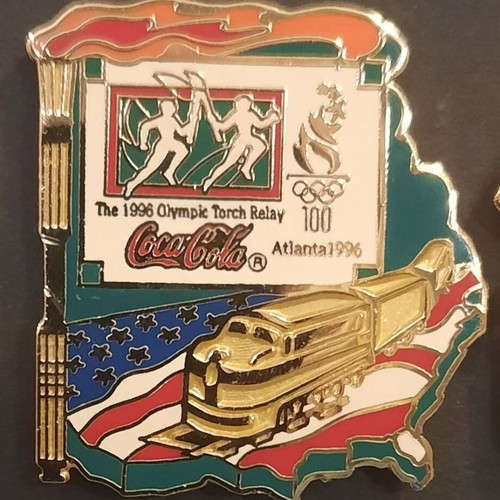 Olympic Games Torch Relay Route Athens to Atlanta 1996 like new, display ready