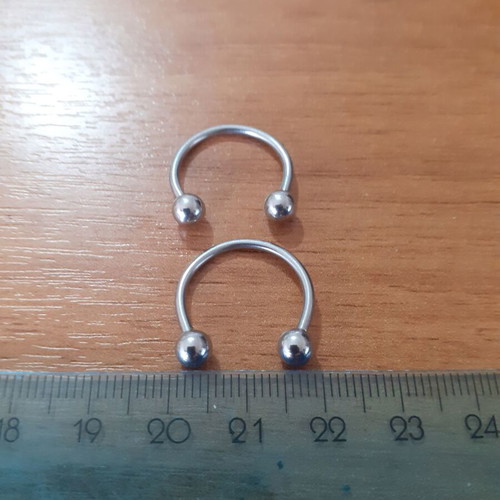 Piercing petals like new, silver pair