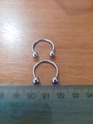 Piercing petals like new, silver pair