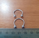 Piercing petals like new, silver pair