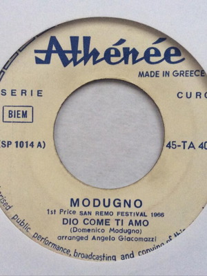 Domenico Modugno Dio, Come Ti Amo Io Di Più βινύλιο μεταχειρισμένο, ποπ