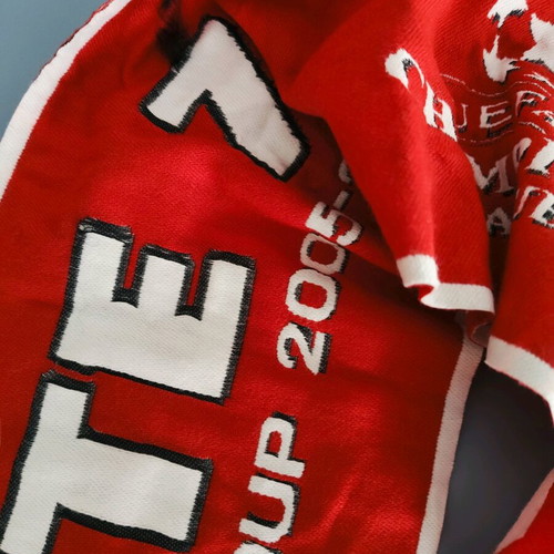 Olympiacos Gate 7 scarf used, Champions League 2005-06