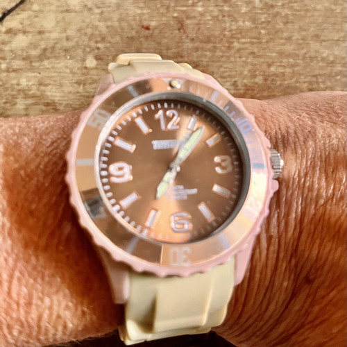 Time2U Color silicone watch nude beige, like new