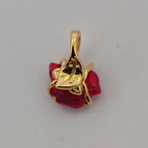 Charm Beauty & Beast enchanted rose with 14K gold plating