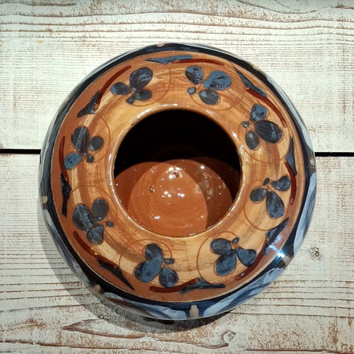 Tanagra Ceramic Vase like new with artistic handpainted decoration