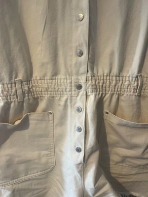 Zara ολόσωμη φόρμα τζιν σαν καινούργιο, μπεζ, μέγεθος XL