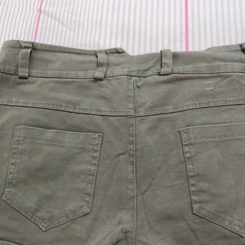 Khaki denim shorts size S like new, 100% cotton