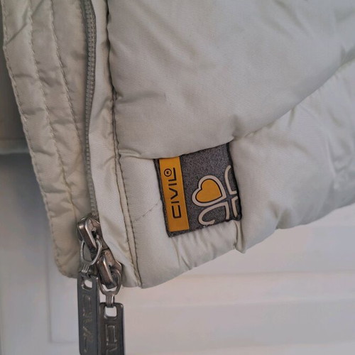 Civil women's jacket like new, ice white, size large