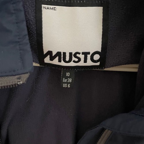 Musto women's sports jacket with fleece, size 38, lightly used