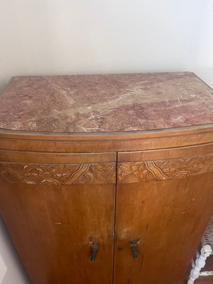 Antique chest of drawers with marble top