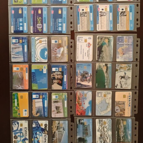 Phone cards used, pack of 360 different with sleeves