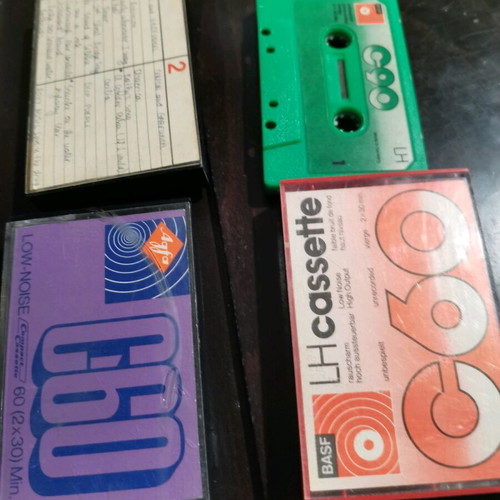 Vintage Audio Cassette Collection used, pack of 4 pieces