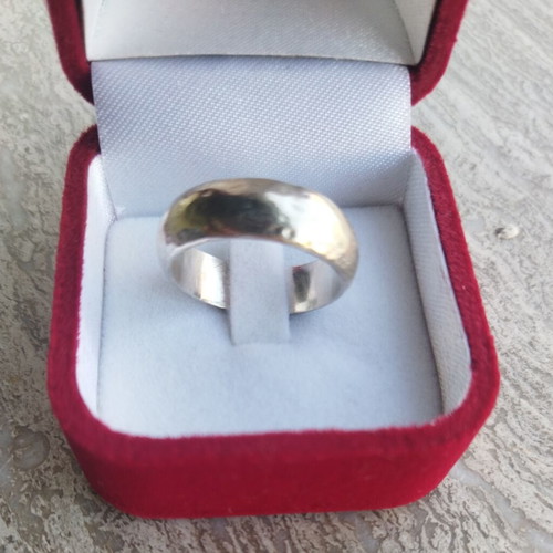 Ring 950 hammered silver like new, size 56.5-57