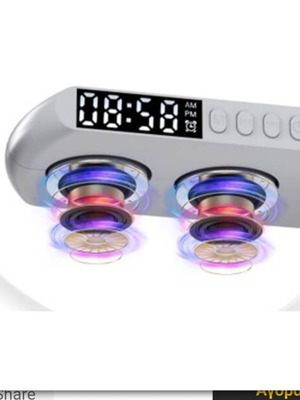 G-ROC LED light with Bluetooth speaker, alarm and wireless charger 15W