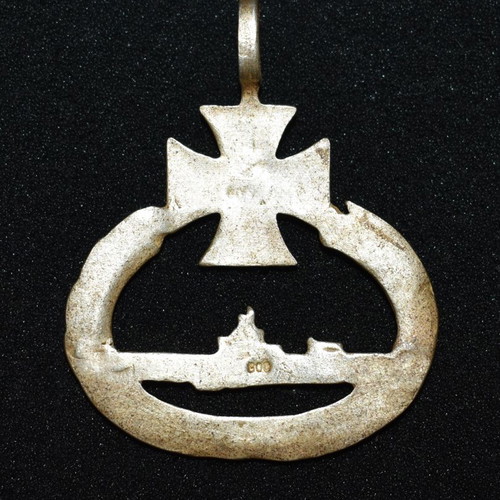Silver German U-Boat WW2 used with iron cross