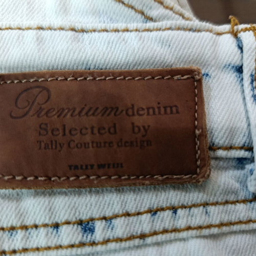 Tally Weijl women's short denim salopette used, size S, blue