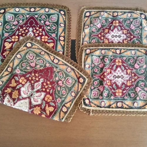 Handmade Embroidered Table Linen Set new, includes doily and 2 placemats