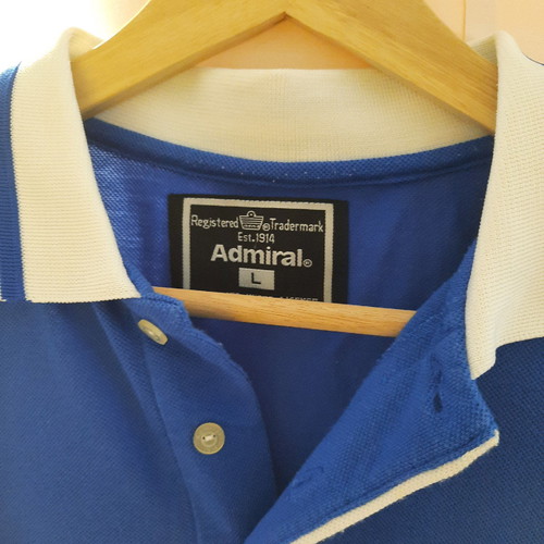 Admiral Men's Athletic Short-Sleeve Polo Shirt Used Blue