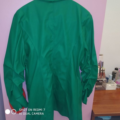 Leather jacket new, size S, green
