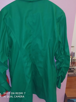 Leather jacket new, size S, green