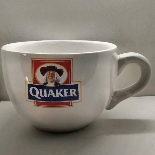 Quaker collectible bowl like new, white ceramic with logo