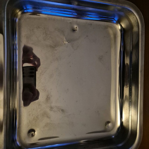 Rectangular baking tray with lid 37x32cm stainless steel AISI 430 new