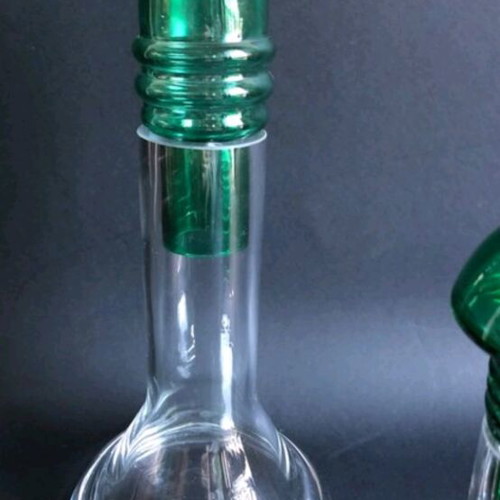 Futuristic glass bottles like new, set of 2 pieces