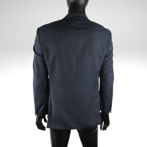 Kent & Curwen men's wool blazer size M blue windowpane