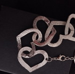 Silver heart bracelet used