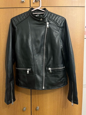 Zara μαύρο biker jacket αφόρετο, μέγεθος M