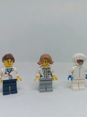 Lego figures set of 3 like new, medical and doctor characters