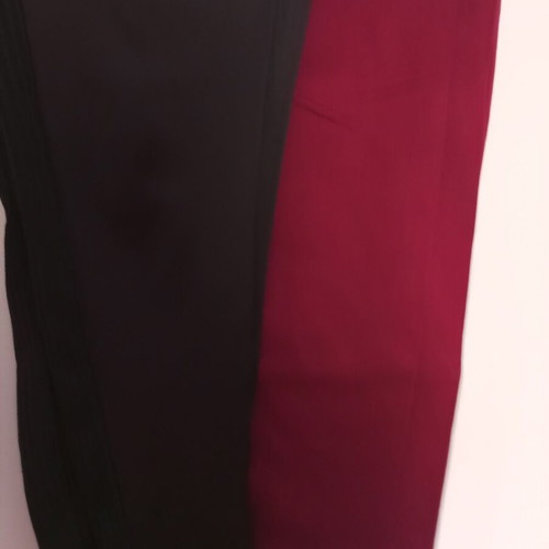 Women's leggings, black and burgundy, size XL