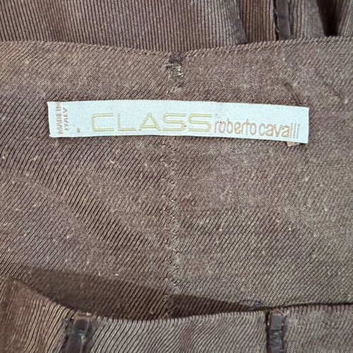 Roberto Cavalli Class midi skirt, brown, A-line flared