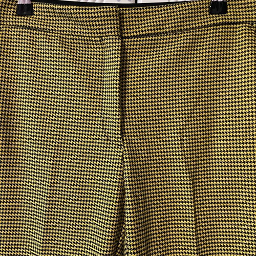 Zara pants tapered fit like new, yellow black pied de poule, size M