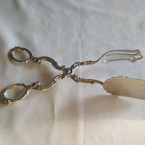 Silver-plated serving utensils used, set of 3 pieces