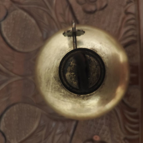 Old brass oil lantern with glass, 60+ years