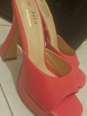 Platform sandals used, size 39, pink fuchsia