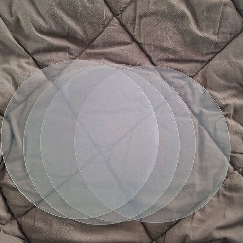 Decorative glass weave round transparent 4 pieces new