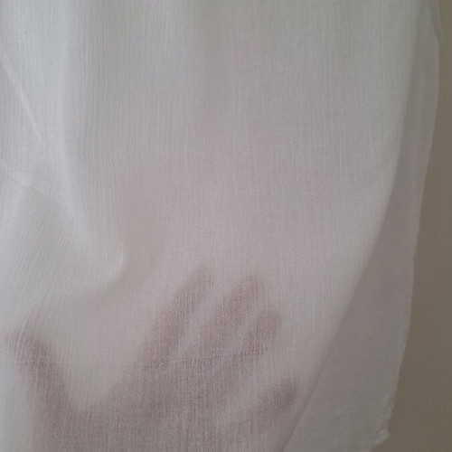Stradivarius white cotton shirt like new with lace details